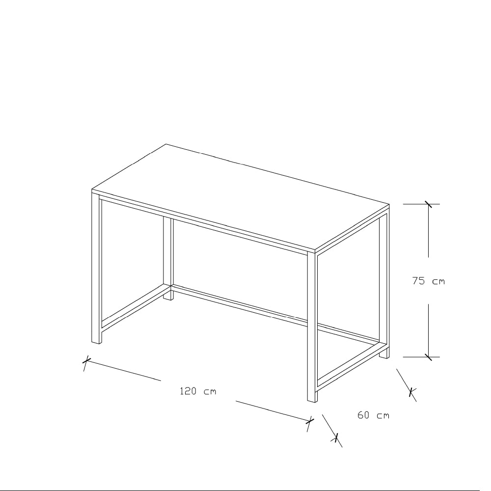 Luperna Tinnes Çalışma Masası Meşe 120x60