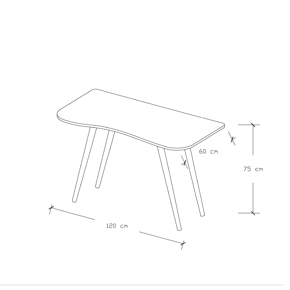 Luperna Wor Çalışma Masası Beyaz 120x60