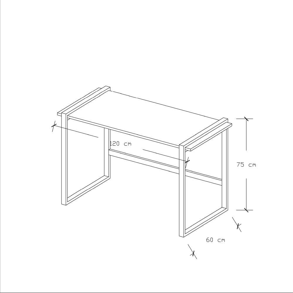 Luperna Zeyt Çalışma Masası Meşe 120x60